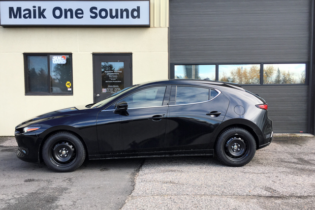 2019 Mazda3 Sport with professional window tint in North Bay